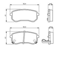 BOSCH Bremsbelagsatz, Scheibenbremse, Art.-Nr. 0 986 494 145
