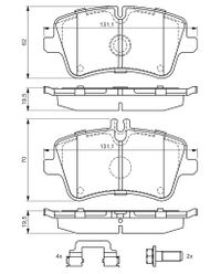 BOSCH Bremsbelagsatz, Scheibenbremse, Art.-Nr. 0 986 494 607