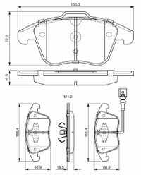 BOSCH Bremsbelagsatz, Scheibenbremse, Art.-Nr. 0 986 494 372