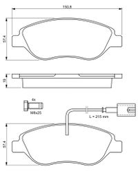 BOSCH Bremsbelagsatz, Scheibenbremse, Art.-Nr. 0 986 424 595