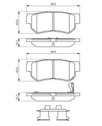 BOSCH Bremsbelagsatz, Scheibenbremse, Art.-Nr. 0 986 494 635