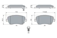 BOSCH Bremsbelagsatz, Scheibenbremse, Art.-Nr. 0 986 494 573