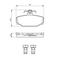 BOSCH Bremsbelagsatz, Scheibenbremse, Art.-Nr. 0 986 460 995