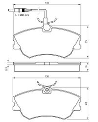 BOSCH Bremsbelagsatz, Scheibenbremse, Art.-Nr. 0 986 424 451