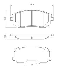 BOSCH Bremsbelagsatz, Scheibenbremse, Art.-Nr. 0 986 494 653
