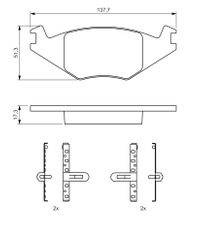 BOSCH Bremsbelagsatz, Scheibenbremse, Art.-Nr. 0 986 468 890