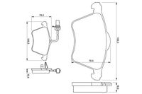 BOSCH Bremsbelagsatz, Scheibenbremse, Art.-Nr. 0 986 424 780