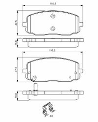 BOSCH Bremsbelagsatz, Scheibenbremse, Art.-Nr. 0 986 494 594