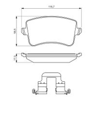 BOSCH Bremsbelagsatz, Scheibenbremse, Art.-Nr. 0 986 494 637