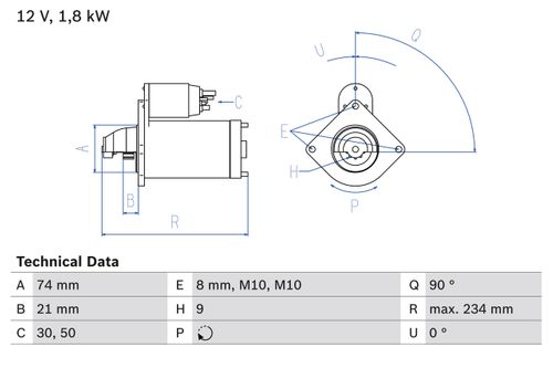 BOSCH Starter, Art.-Nr. 0 986 021 230