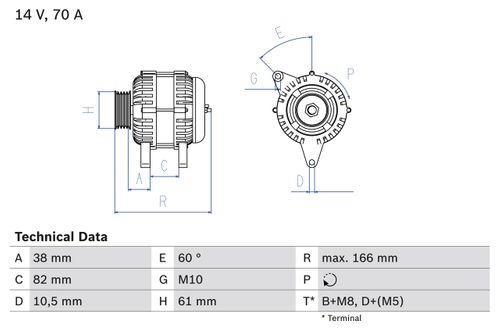 BOSCH Generator, Art.-Nr. 0 986 039 550