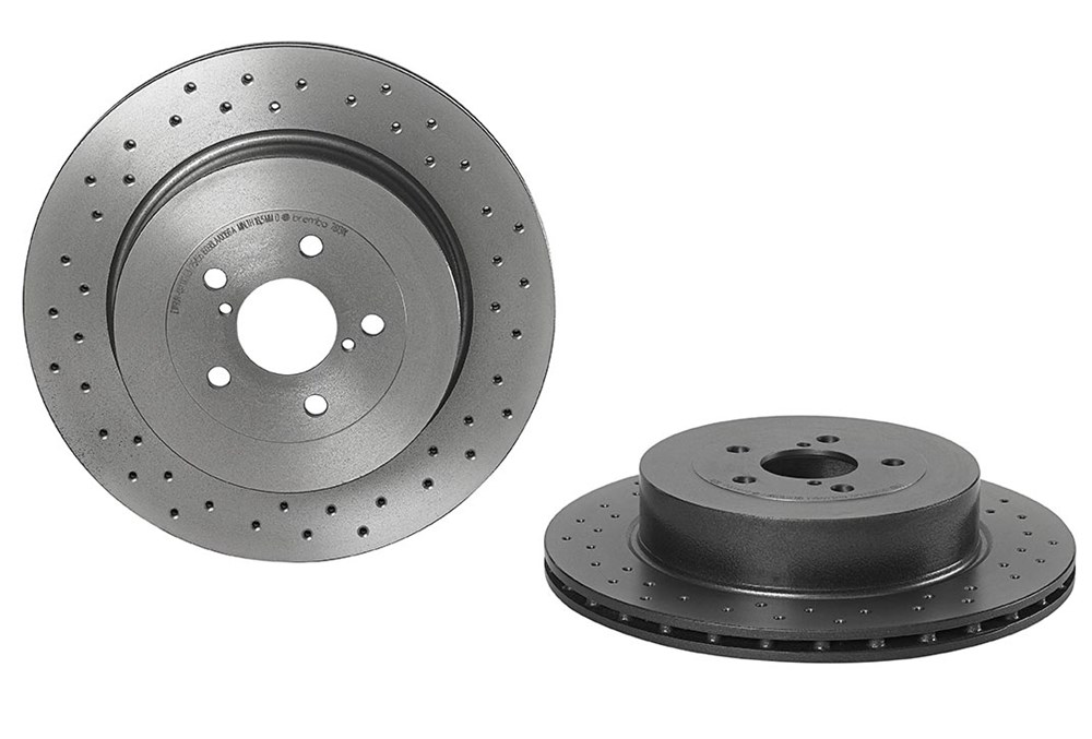 2x Bremsscheibe gelocht/innenbel. 09.7813.1X BREMBO für SUBARU - Bild 4
