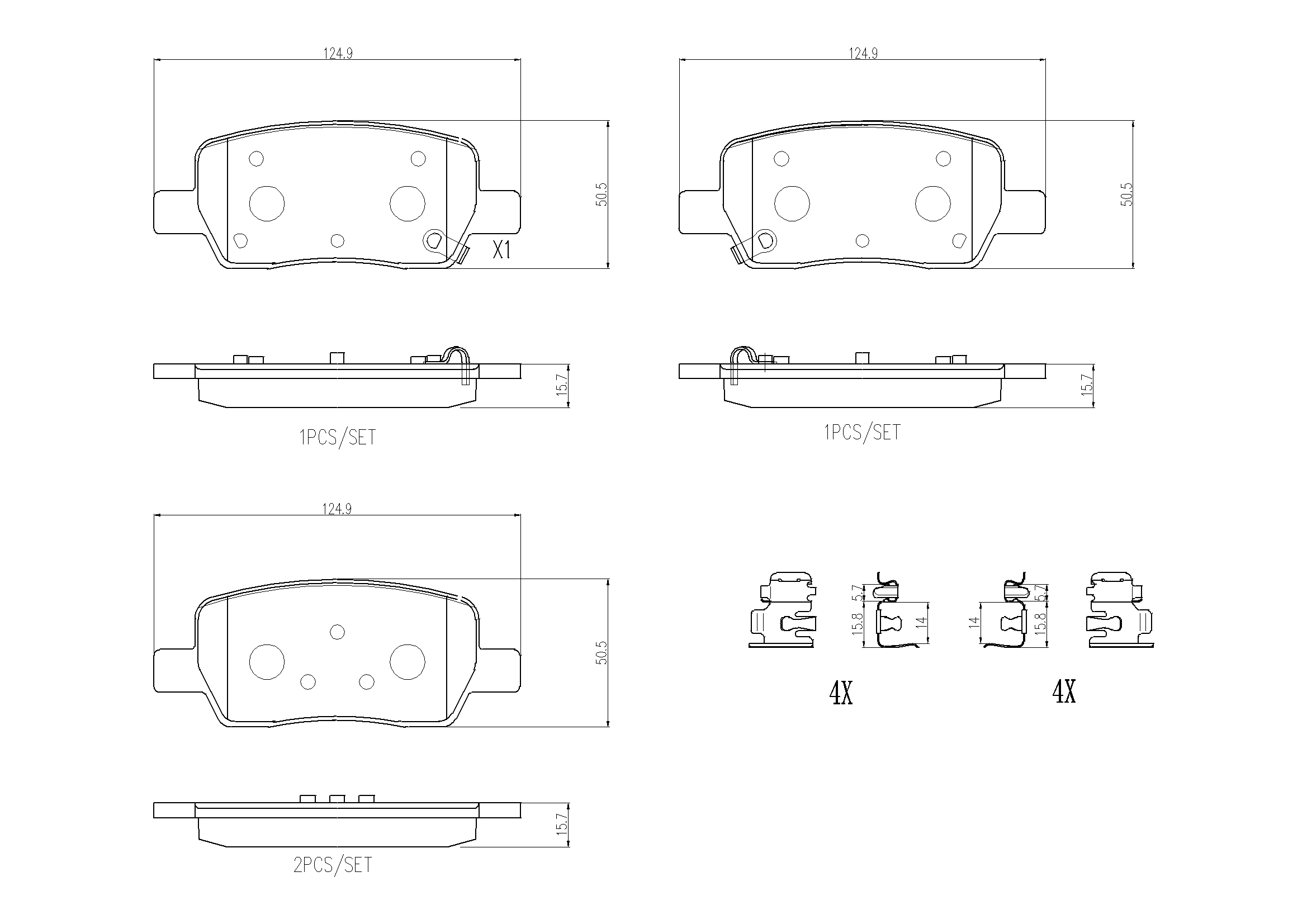 Brembo Bremsbelagsatz, Scheibenbremse P 30 141 Für Hyundai Kia