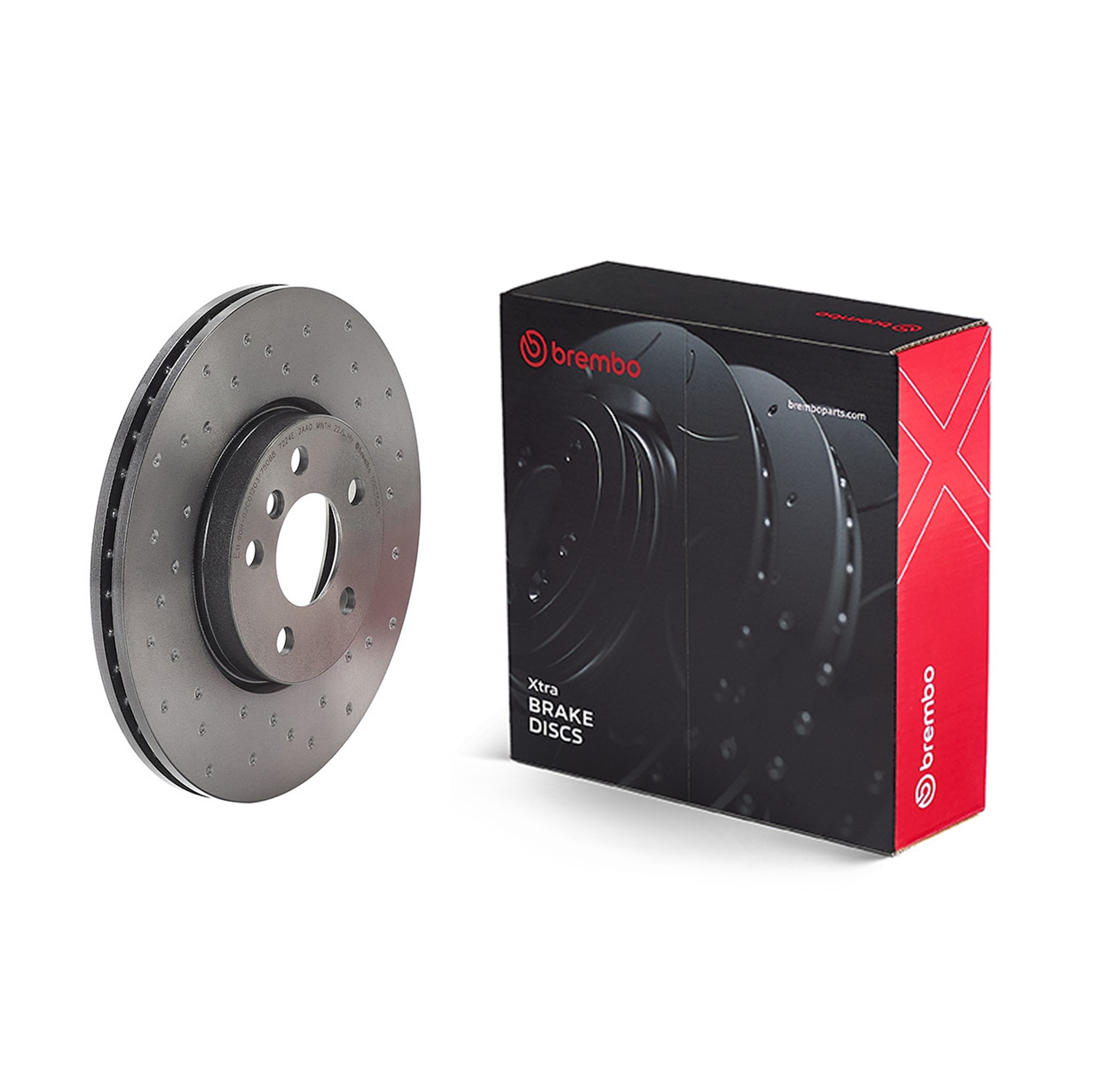 2x Bremsscheibe gelocht/innenbel. 09.C350.1X BREMBO für BMW MINI - Bild 4