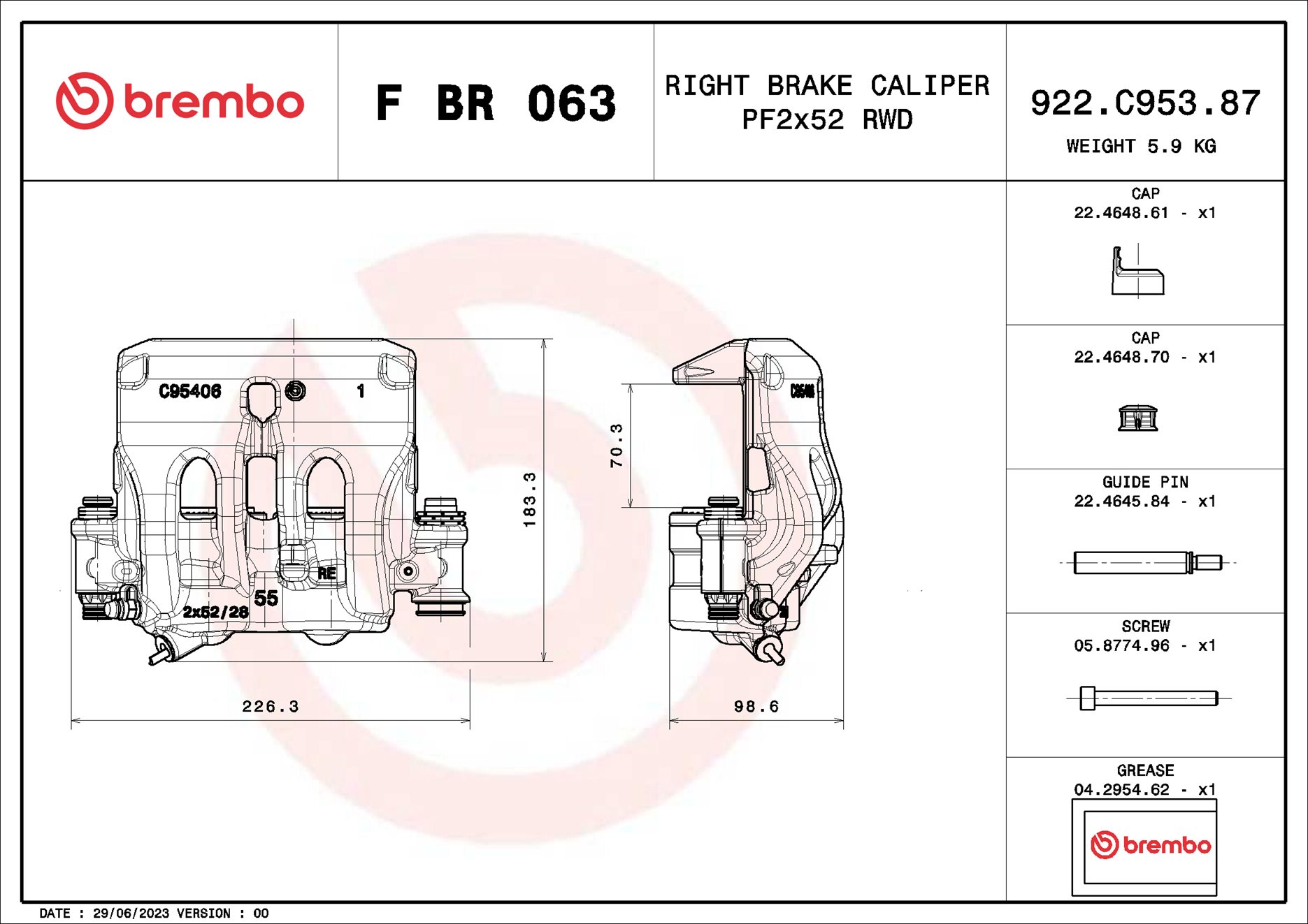 Brembo Bremssattel F Br 063 - Bild 5