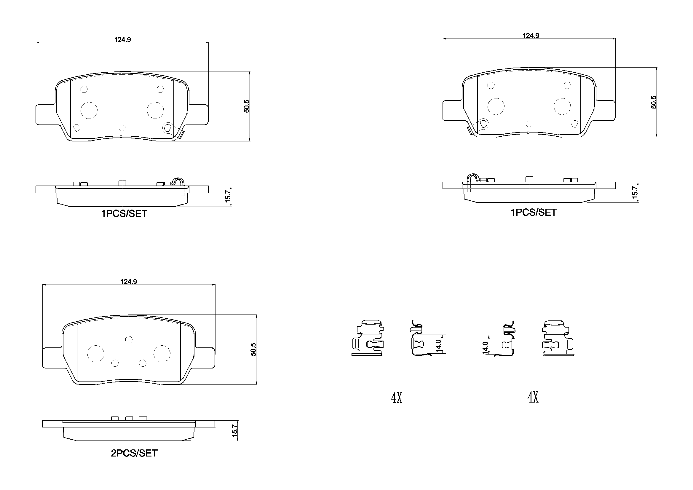 Für BREMBO P 30 146 Brake Pad Set, disc brake P 30 146 Brake pads set rear (wit - Bild 6