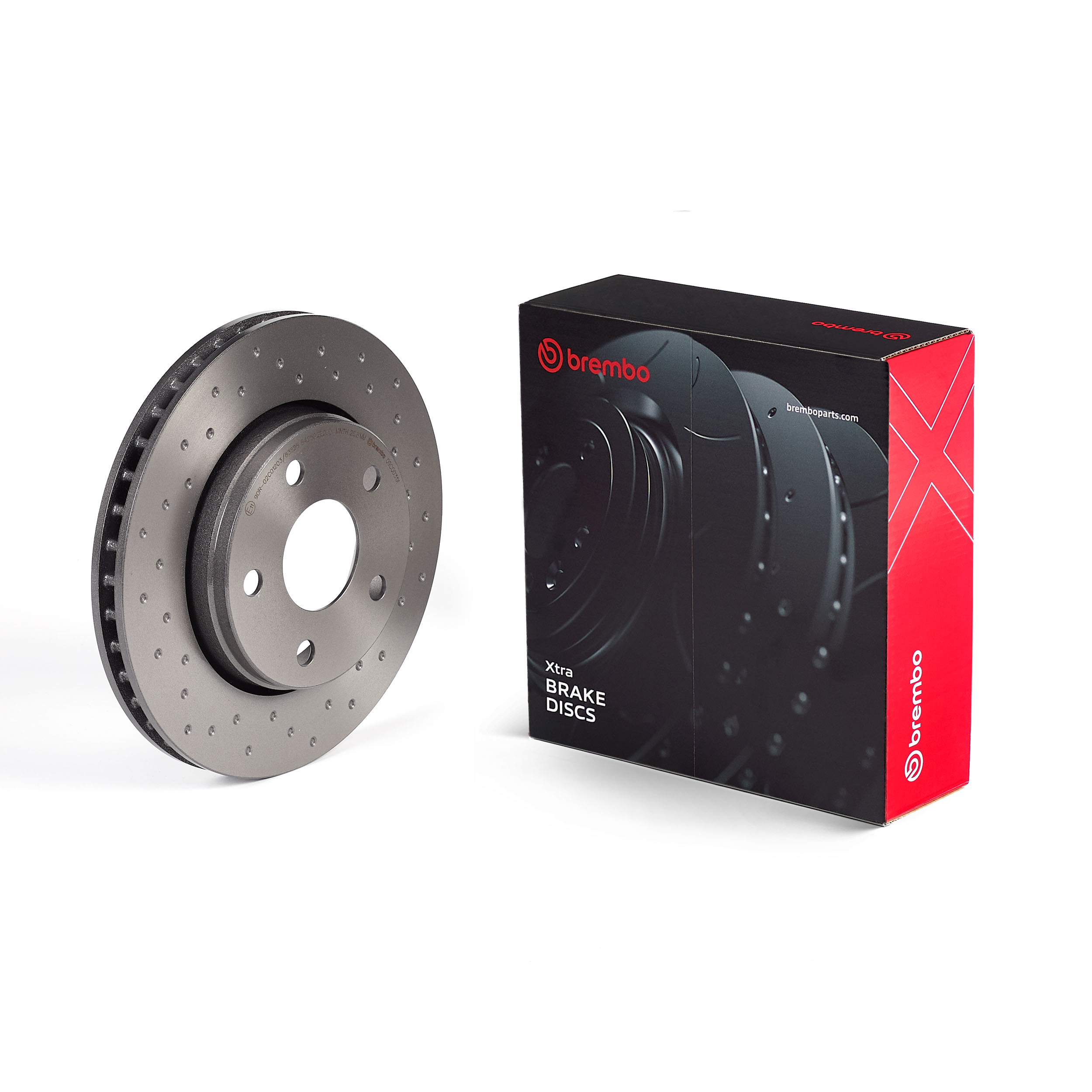 2x Bremsscheibe gelocht/innenbel. 09.C003.1X BREMBO für JEEP WRANGLER III - Bild 4