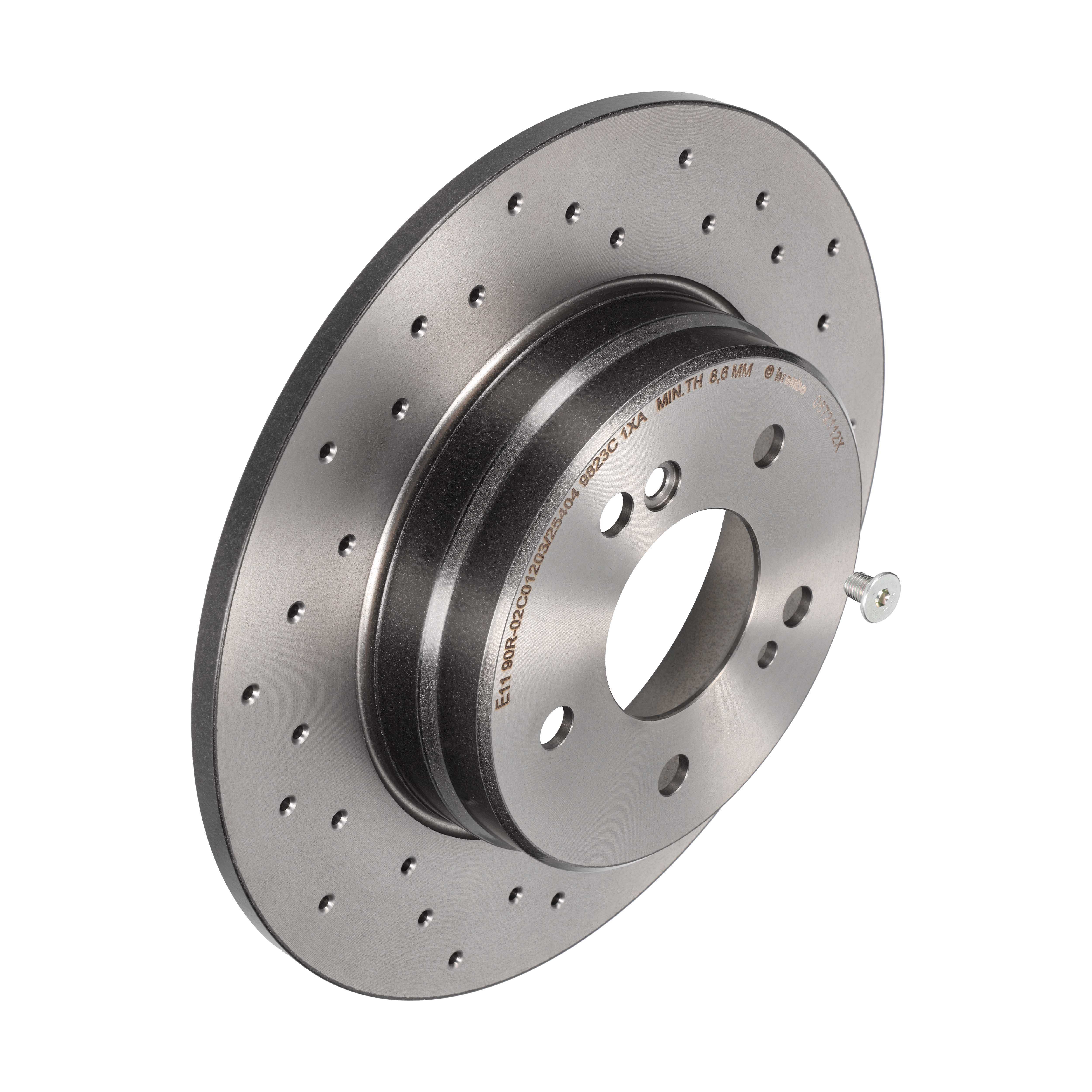 Für BREMBO 08.7211.2X Brake disc Xtra 1pcs full/perforated 08.7211.2X Rear MERC - Bild 7