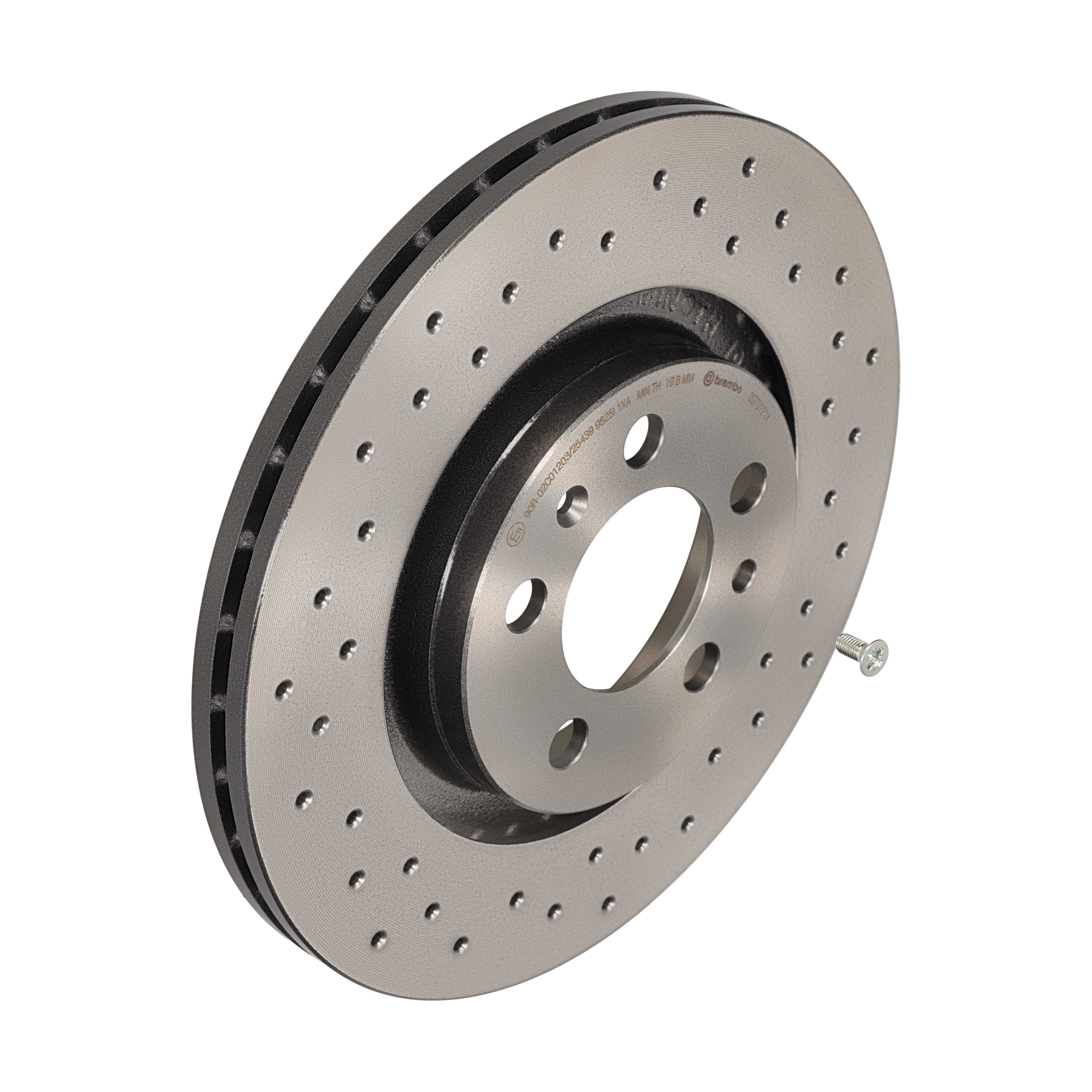 2x Bremsscheibe gelocht/innenbel. 09.7012.1X BREMBO für AUDI SKODA VW SEAT - Bild 9