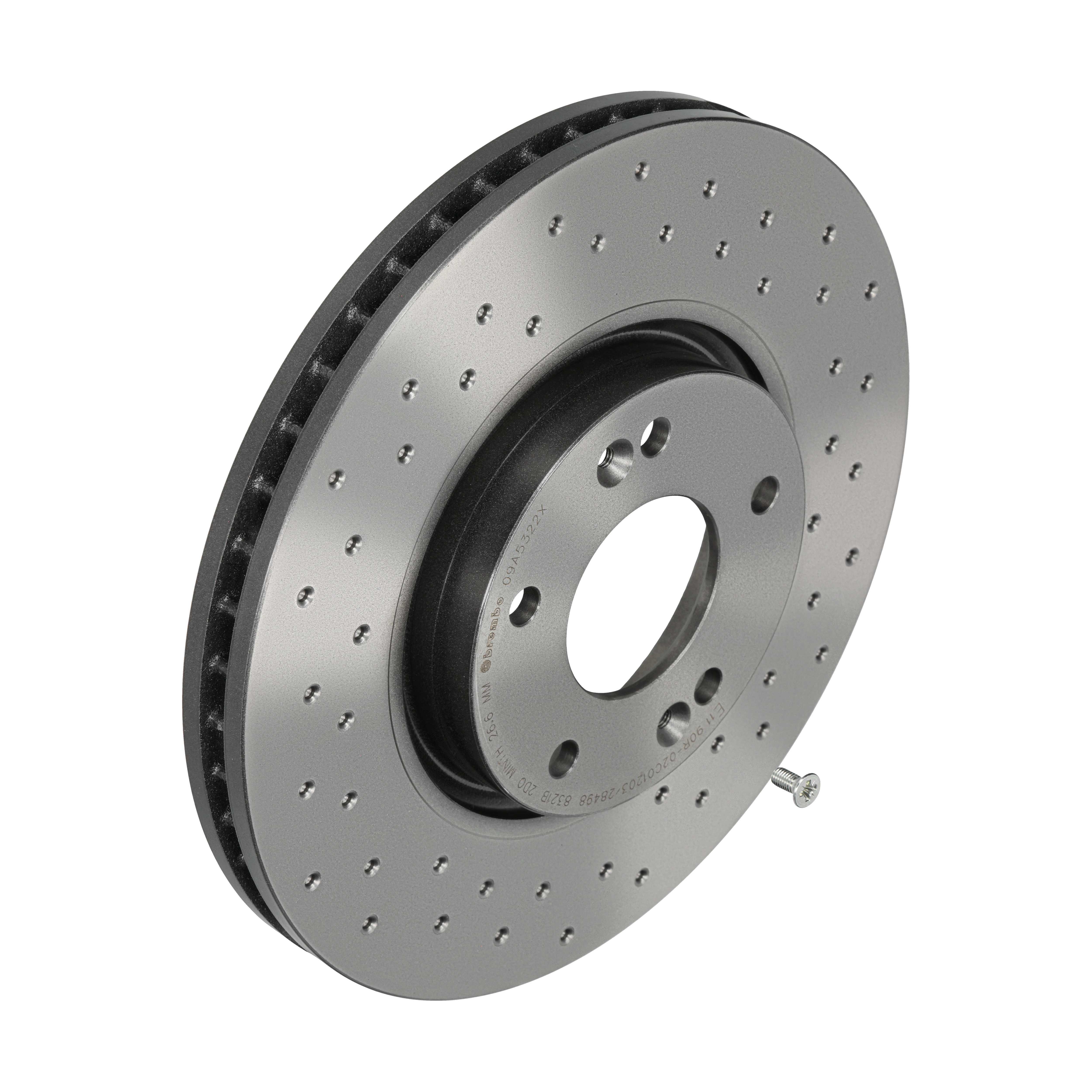 2x Bremsscheibe gelocht/innenbel. 09.A532.2X BREMBO für HYUNDAI KIA - Bild 4