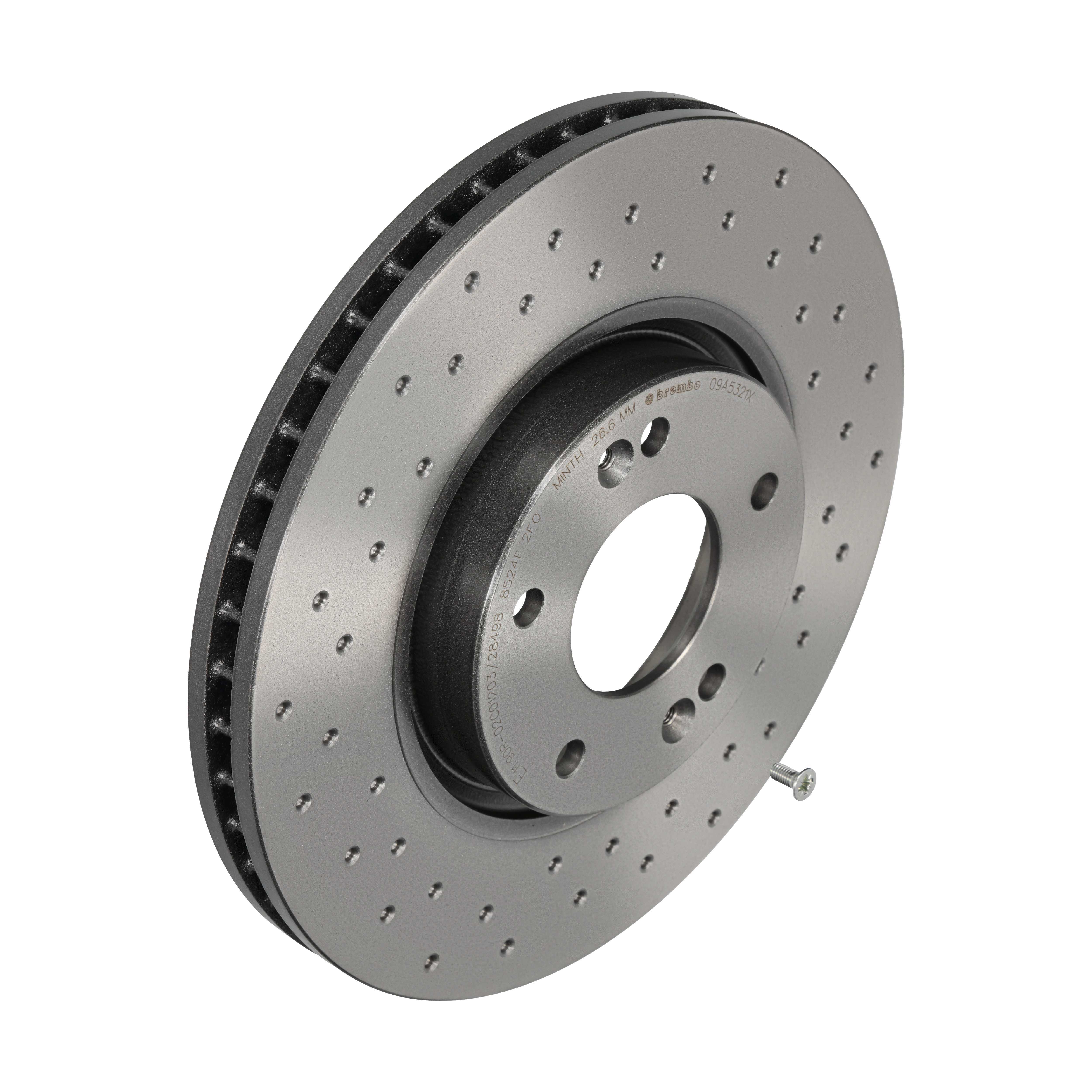 2x Bremsscheibe gelocht/innenbel. 09.A532.1X BREMBO für KIA HYUNDAI - Bild 6