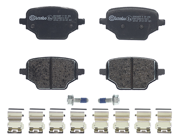 Für BREMBO P 59 098 Brake Pad Set, disc brake P 59 098 Brake pads set rear (wit - Bild 8