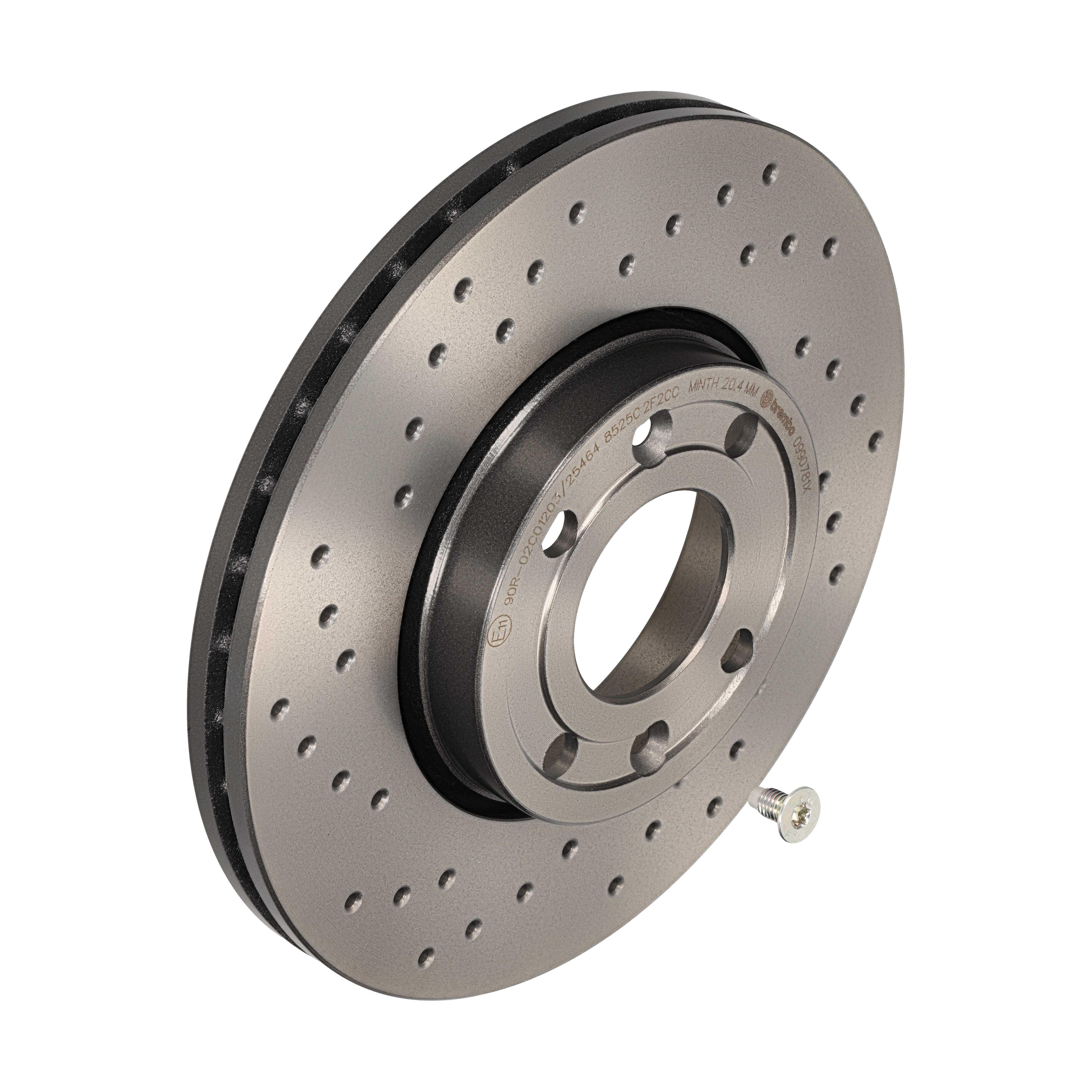 Bremsscheibe gelocht/innenbel. 09.9078.1X BREMBO für DACIA RENAULT NISSAN LADA - Bild 7