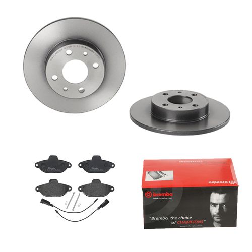 BREMBO BREMSSCHEIBEN Ø240mm + BREMSBELÄGE HINTEN FÜR FIAT 500 312 UND KA RU8