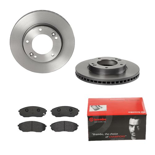 BREMBO BREMSSCHEIBEN COATED Ø302mm + BREMSBELÄGE VORNE FÜR KIA SORENTO 1 JC