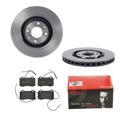 BREMBO BREMSSCHEIBEN COATED Ø305mm + BREMSBELÄGE VORNE FÜR PEUGEOT 406 8C