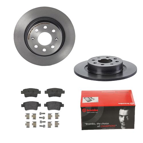 BREMBO BREMSSCHEIBEN COATED Ø264mm + BREMSBELÄGE HINTEN FÜR FIAT PUNTO EVO 199X