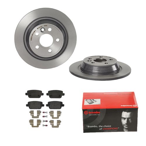 BREMBO BREMSSCHEIBEN + BREMSBELÄGE 3ER SET BESCHICHTET Ø302 MM VOLL BREMSENSET