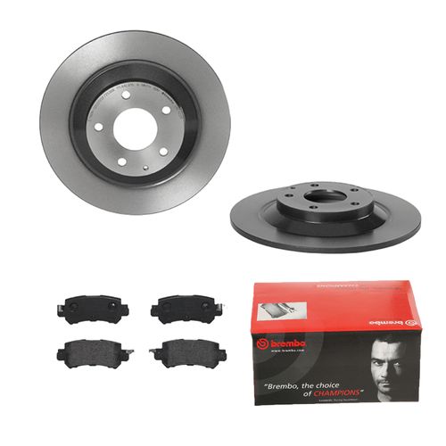 BREMBO | 2 Bremsscheiben COATED DISC LINE Voll Ø303 mm + Beläge für Mazda 110-5