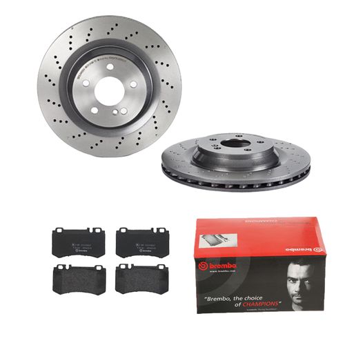 BREMBO BREMSSCHEIBEN Ø330MM + BREMSBELÄGE HINTEN FÜR MERCEDES-BENZ SL