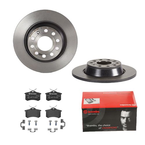 BREMBO BREMSSCHEIBEN Ø282MM + BREMSBELÄGE HINTEN FÜR VW GOLF PLUS V AUDI A3