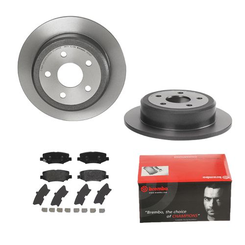 BREMBO BREMSSCHEIBEN COATED Ø316mm + BREMSBELÄGE HINTEN FÜR JEEP WRANGLER 3 JK