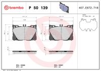 Brembo Bremsbelagsatz, Scheibenbremse "PRIME LINE", Art.-Nr. P 50 139