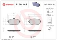 Brembo Bremsbelagsatz, Scheibenbremse "PRIME LINE", Art.-Nr. P 50 146