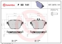 Brembo Bremsbelagsatz, Scheibenbremse "PRIME LINE", Art.-Nr. P 50 141