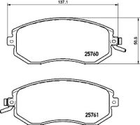 Brembo Bremsbelagsatz, Scheibenbremse "BREMBO XTRA LINE" f&uuml;r TOYOTA GT 86 Coupe (ZN6_), Art.-Nr. P 78 021X