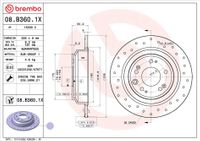 Brembo Bremsscheibe "XTRA LINE - Xtra", Art.-Nr. 08.B360.1X