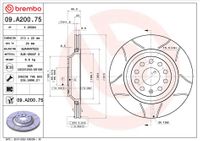 Brembo Bremsscheibe "XTRA LINE - Max" f&uuml;r AUDI A3 Limousine (8YS, 8YM), Art.-Nr. 09.A200.75