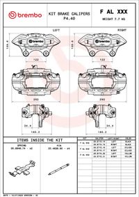 Brembo Bremssattel "XTRA LINE - X-Style", Art.-Nr. F AL D42