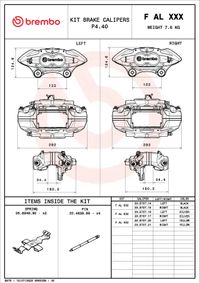 Brembo Bremssattel "XTRA LINE - X-Style", Art.-Nr. F AL H32