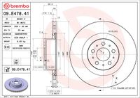 Brembo Bremsscheibe "PRIME LINE - UV Coated", Art.-Nr. 09.E478.41
