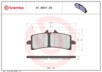 Brembo Bremsbelagsatz, Scheibenbremse, Art.-Nr. 07BB3793