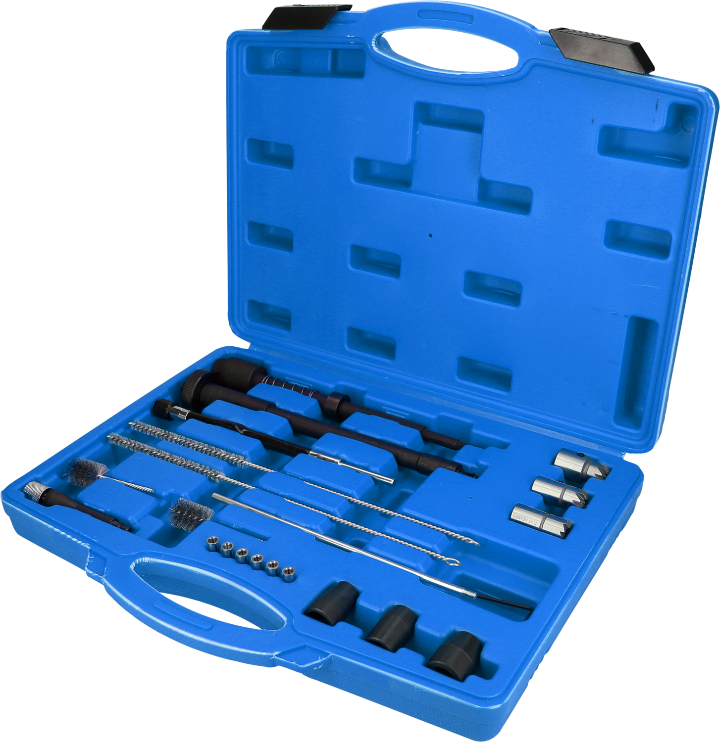 BRILLIANT TOOLS Reinigungs-/Fräswerkzeugsatz, CR-Injektorschacht Injektorsitz- und Schacht-Reinigungs-Satz, 21-tlg. bt551300