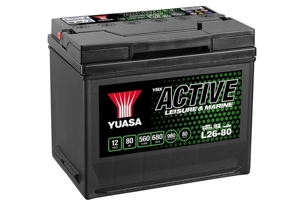 YUASA Starterbatterie YBX ACTIVE LEISURE & MARINE 12 V, 80 Ah, 560 A l2680 12V 68Ah 560A