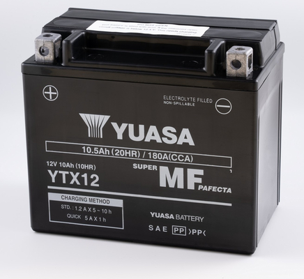 YUASA Starterbatterie ytx12 12V 68Ah 180A für Suzuki TRIUMPH HONDA BMW
