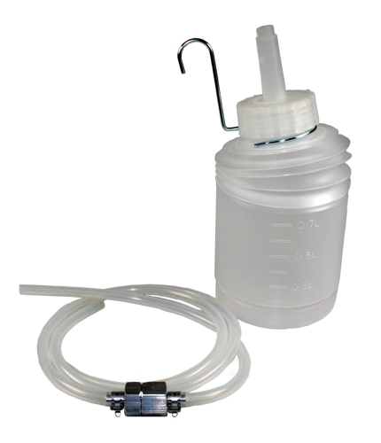 BUSCHING GMBH TANKSTELLEN- UND WERKSTATTGERäTE Bremsflüssigkeits-Auffangflasche Auffangflasche f. Bremsflüssigkeit m. Rücklaufstop 100848